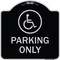 Signmission Parking With New Access Symbol Heavy-Gauge Aluminum Architectural Sign, 18" x 18", BS-1818-23407 A-DES-BS-1818-23407 - alternate 1
